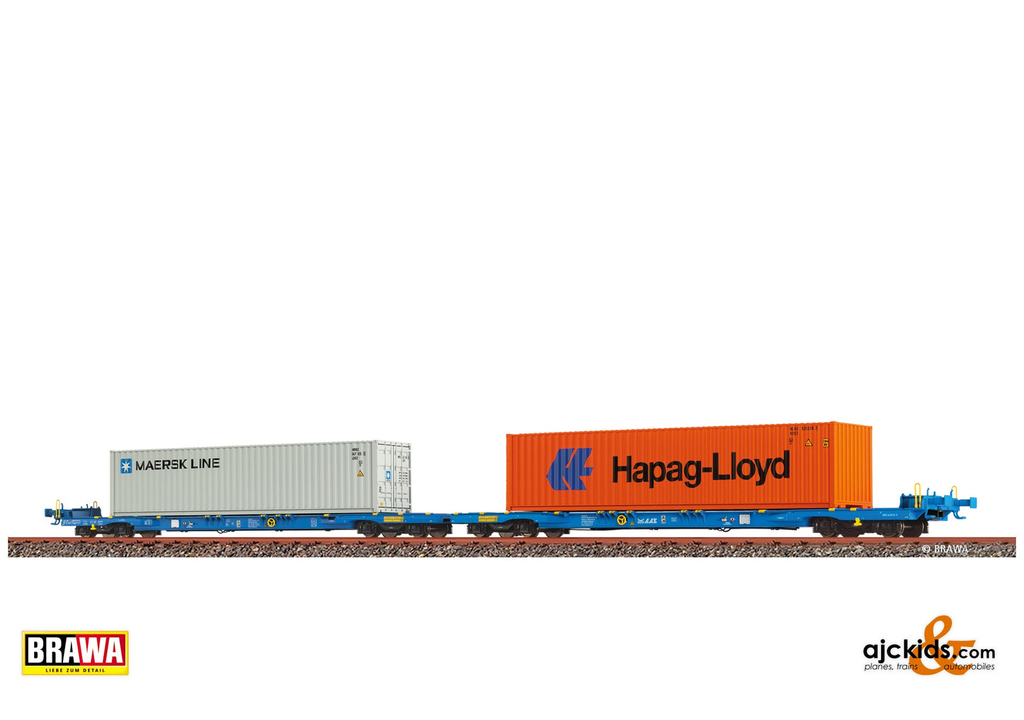 Brawa 48109 H0 Container Car Sffggmrrss36 "MAERSK / Hapag-Lloyd" AAE at Ajckids. MPN: 4012278481098