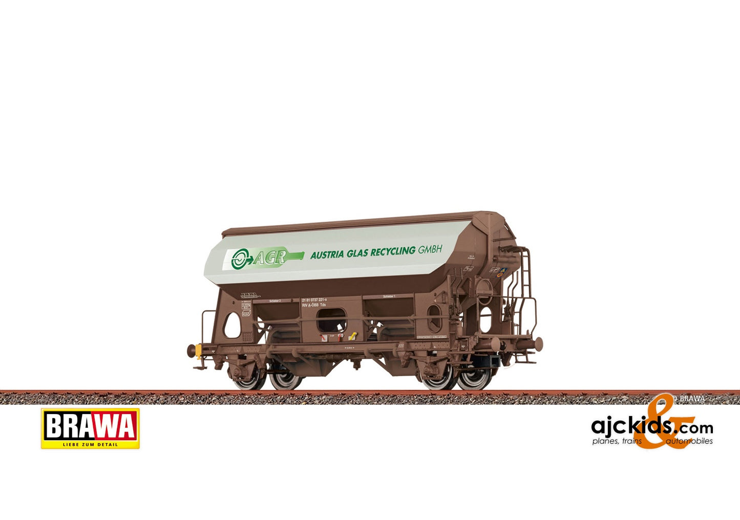 Brawa 49537 - H0 Freight Car Tds ÖBB, VI, Austria Glas