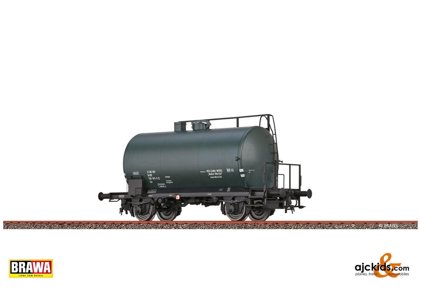 Brawa 50050 H0 Tank Car 2-axle Zw DR at Ajckids. MPN: 4012278500508