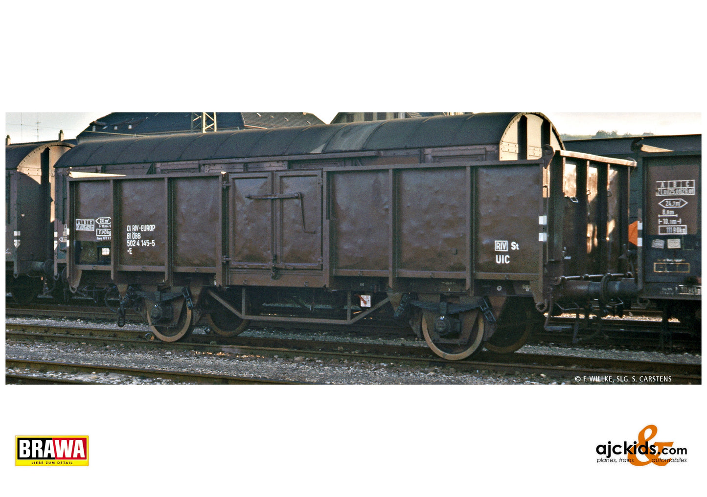 Brawa 50074 H0 Open Freight Car .E ÖBB at Ajckids. MPN: 4012278500744