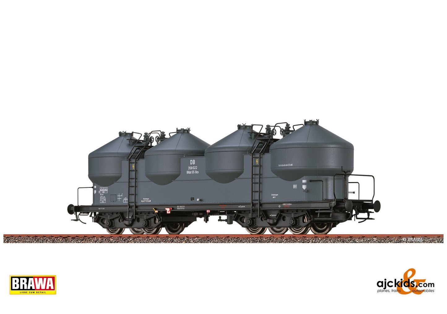 Brawa 50315 H0 Container Car KKds55 DB at Ajckids. MPN: 4012278503158