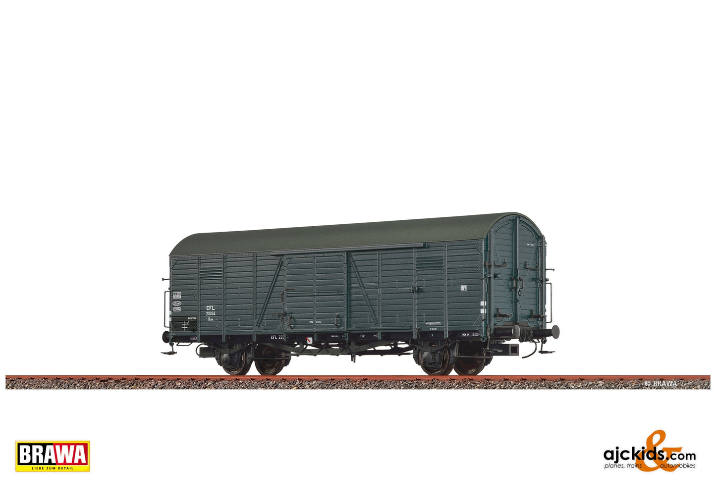 Brawa 50498 H0 Covered Freight Car Kuw CFL at Ajckids. MPN: 4012278504988