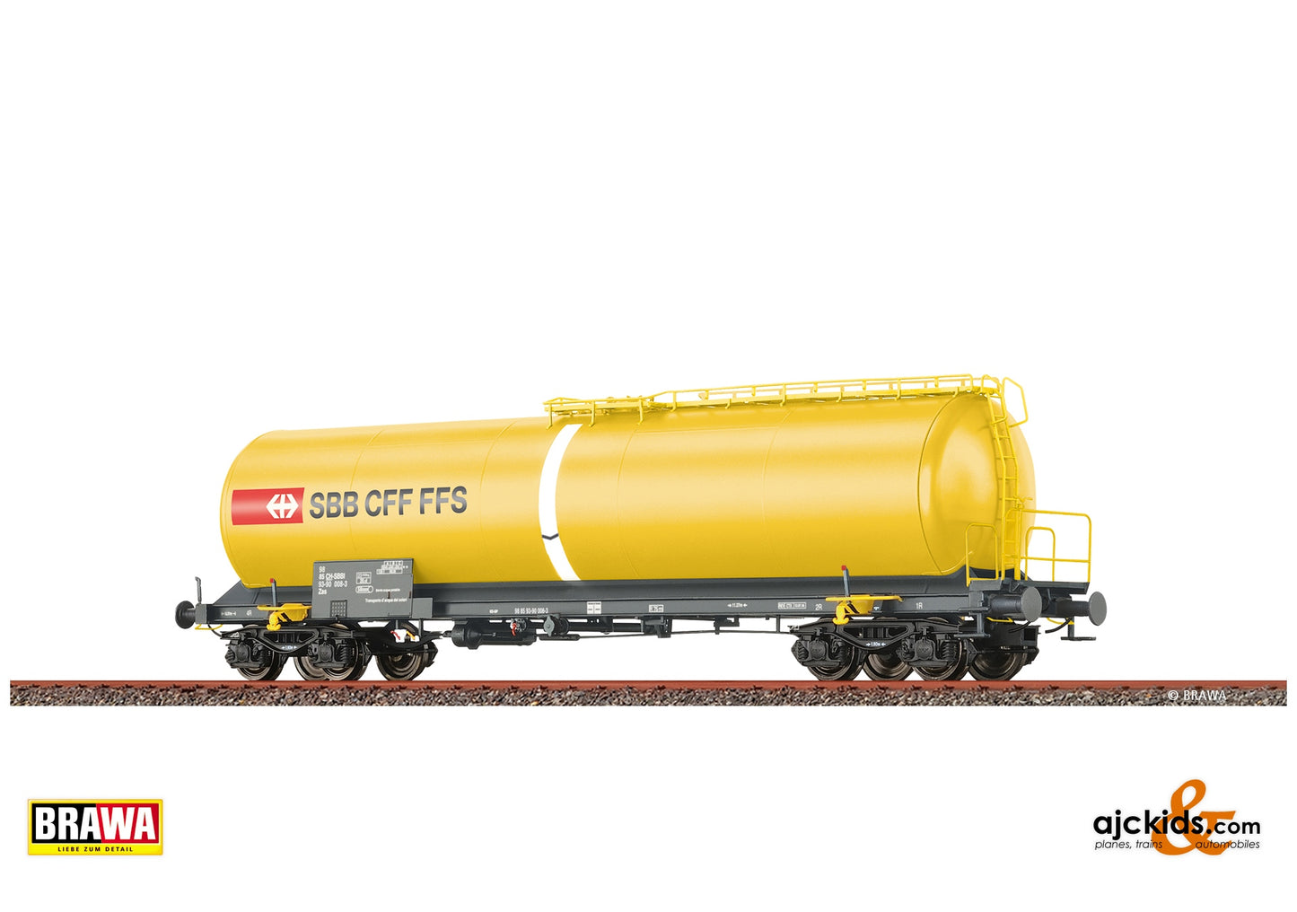Brawa 50806 H0 Tank Car Zas SBB at Ajckids. MPN: 4012278508061