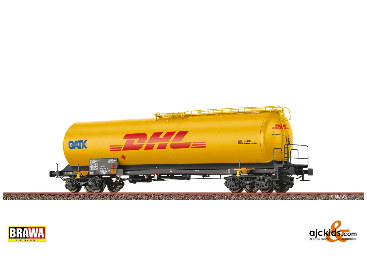 Brawa 50808 H0 Tank Car Uia "DHL" GATX at Ajckids. MPN: 4012278508085
