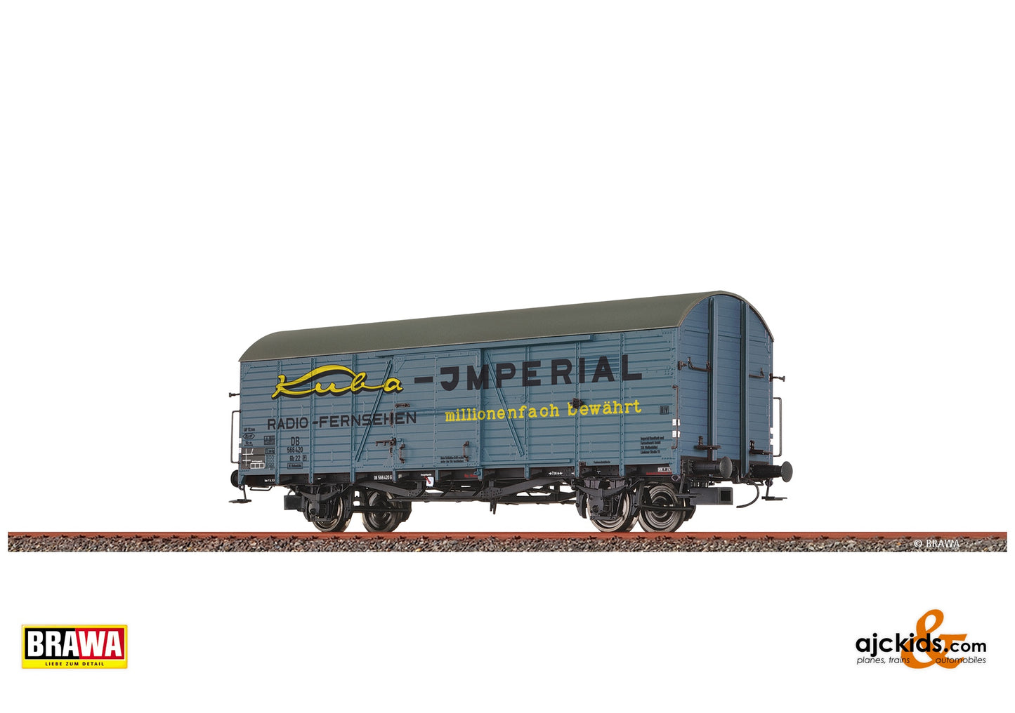Brawa 50934 H0 Covered Freight Car Glr22 "Kuba Imperial" DB at Ajckids. MPN: 4012278509341