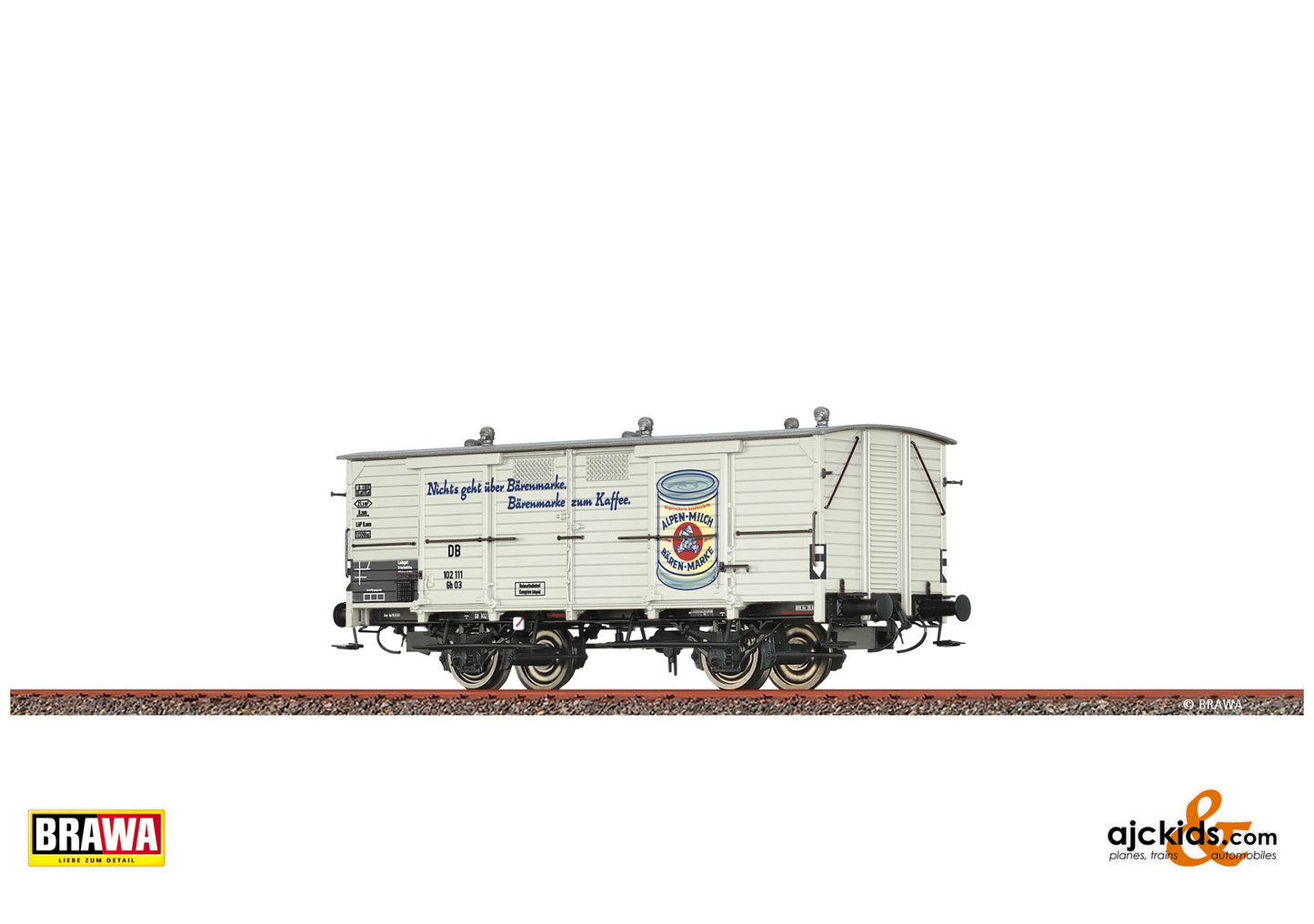 Brawa 50977 H0 Milk Car Gh03 "Bärenmarke" DB at Ajckids. MPN: 4012278509778