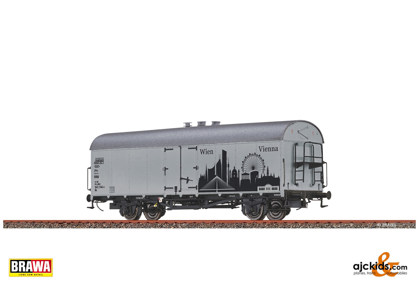 Brawa 50989 H0 Covered Freight Car Ibs "Skyline Vienna" at Ajckids. MPN: 4012278509891