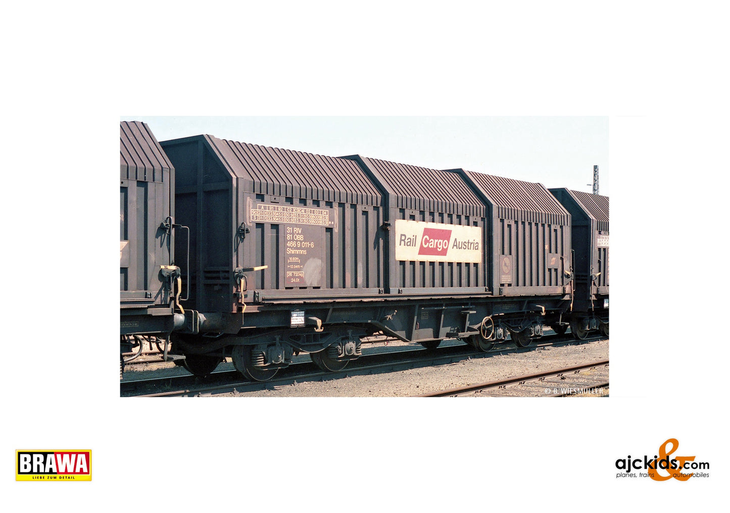 Brawa 51012 H0 Covering Hood Car Shimmns ÖBB, Rail Cargo Austria at Ajckids. MPN: 4012278510125