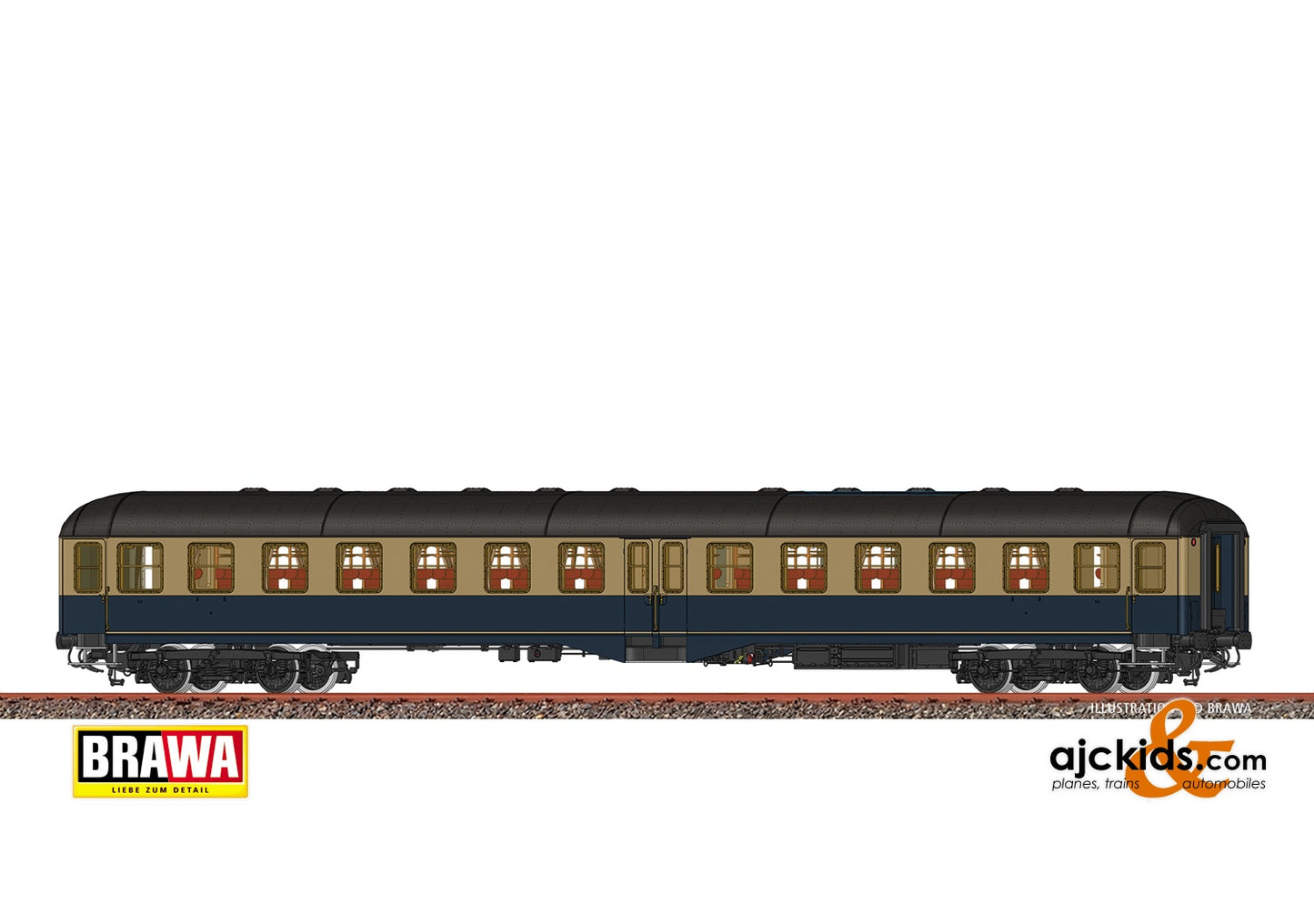 Brawa 58023 - H0 Passenger Car Byl 422 DB, IV DC B+ LED