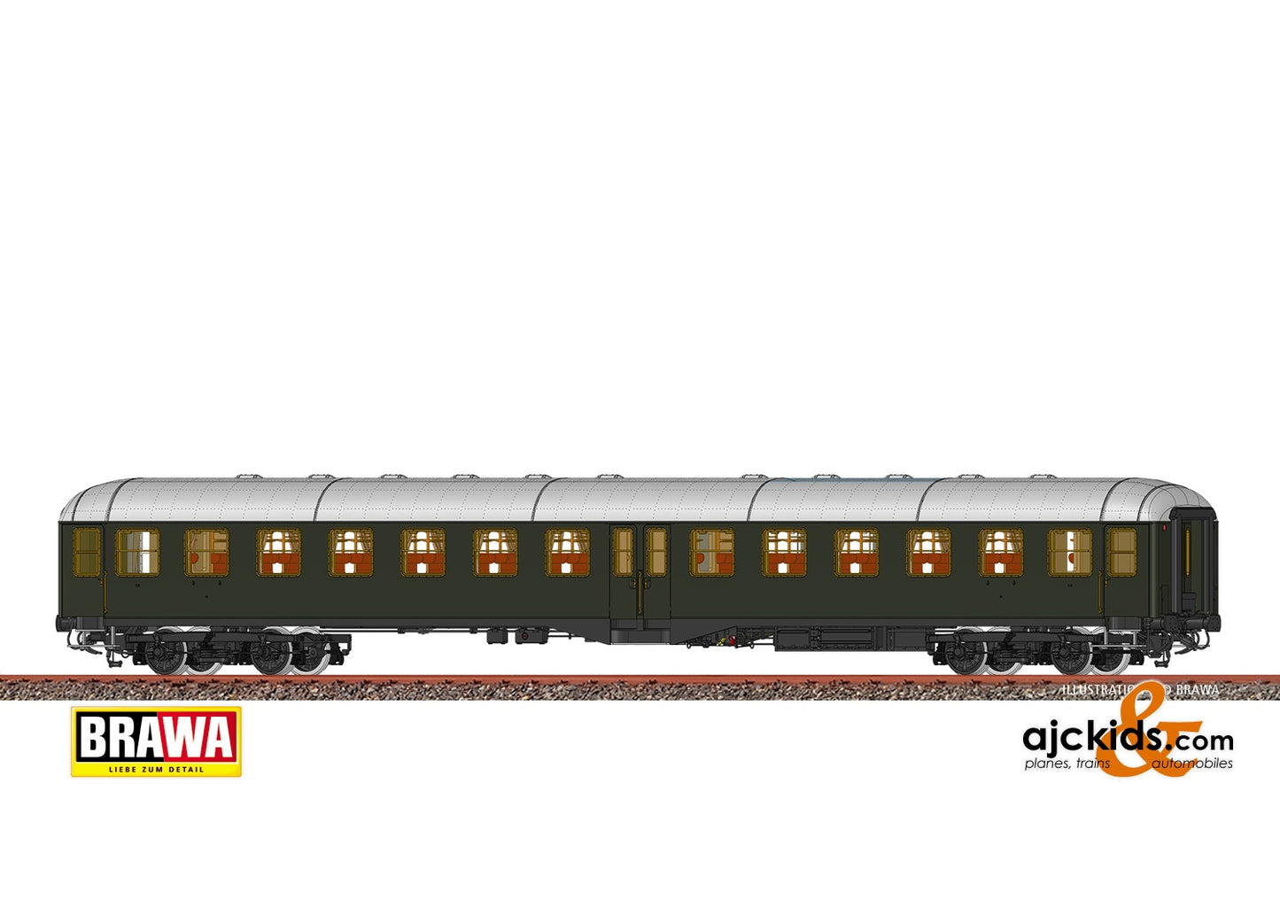 Brawa 58025 - H0 Passenger Car B4ymgf51 DB III AC B+ LED