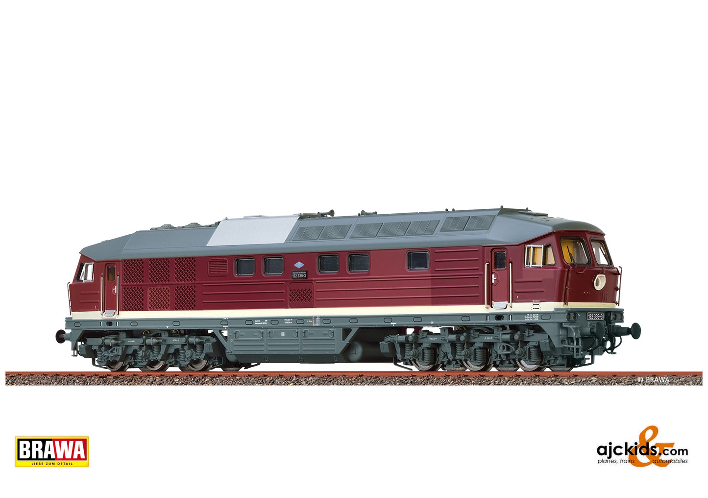 Brawa 61047 N Diesel Locomotive BR 132 DR at Ajckids. MPN: 4012278610474