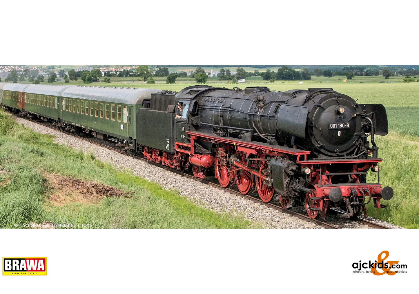 Brawa Steam Loco 001 DB, Museumslok BEM Bayrisches Eisenbahnmuseum eV, Era VI, DC Analog BASIC+ 457.50 at Ajckids.com