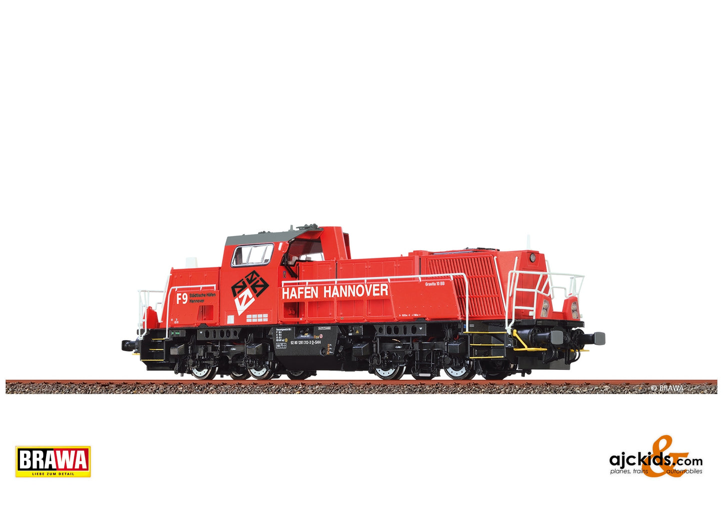 Brawa 70110 H0 Diesel Locomotive Gravita BR 261 Städtische Häfen Hannover at Ajckids. MPN: 4012278701103