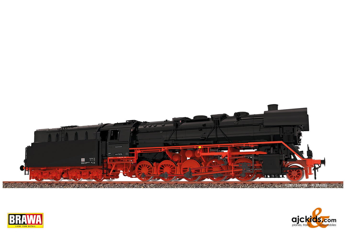 Brawa 70114 H0 Freight Locomotive BR 44 DR at Ajckids. MPN: 4012278701141
