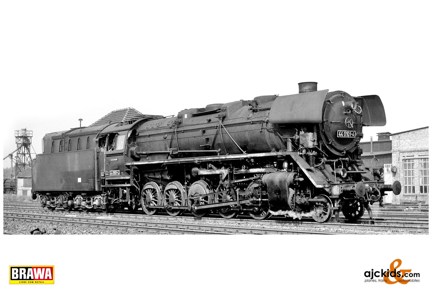 Brawa 70116 H0 Freight Locomotive BR 44 DR at Ajckids. MPN: 4012278701165
