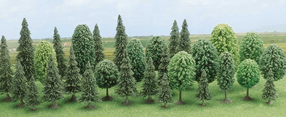 Busch 6489 - Mixed Forest Trees 30 pieces