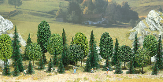 Busch 6490 - Mixed Forest Trees 35 Pieces