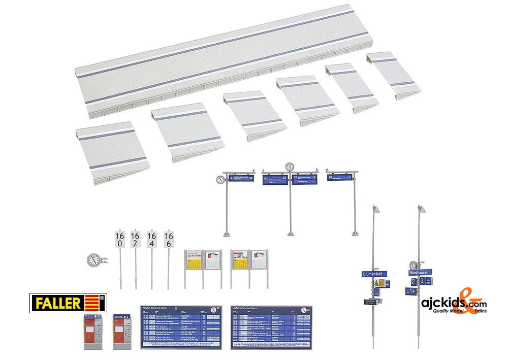 Faller 120202 - Modern platform plate with accessories