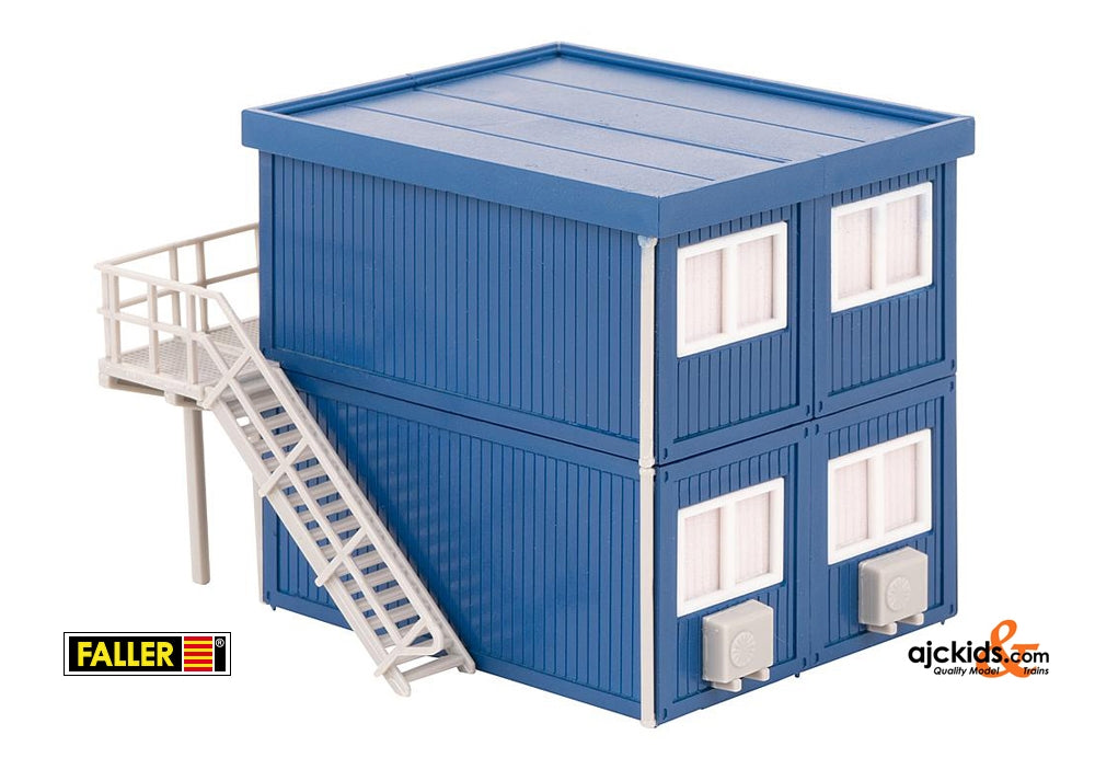 Faller 130134 - 4 Building site containers, blue
