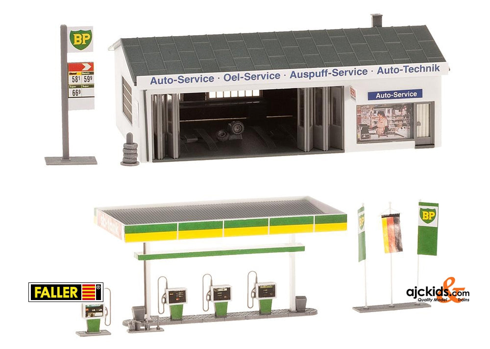 Faller 130345 - Petrol station with service bay