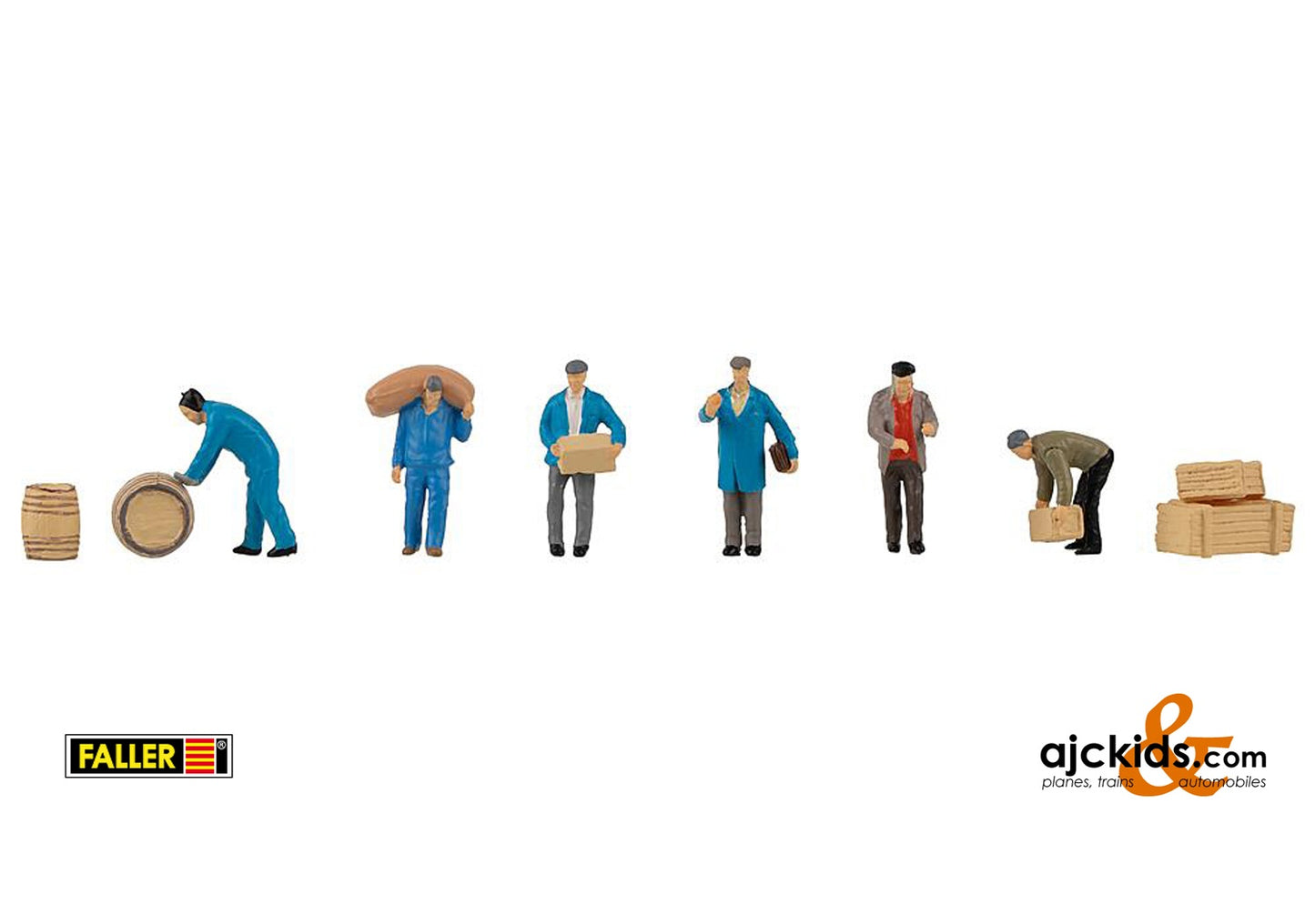 Faller 151609 - Freight workers with parcels and barrels
