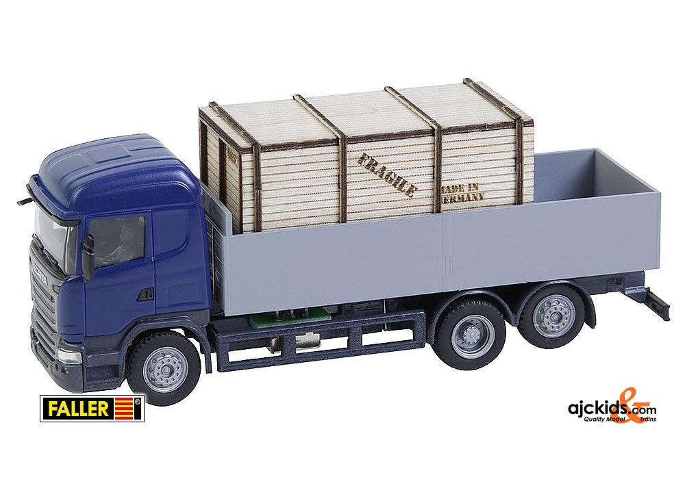 Faller 161597 - Lorry Scania R 13 HL Platform with wooden crate (HERPA)