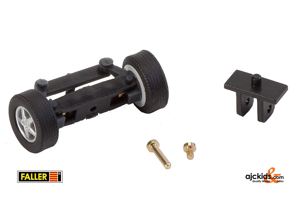 Faller 163004 - Front axle, completely assembled for passenger cars (with wheels)