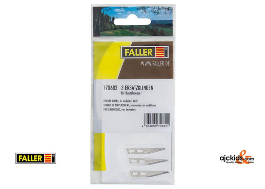 Faller 170682 - 3 Spare Blades for modeler's knife no. 170687