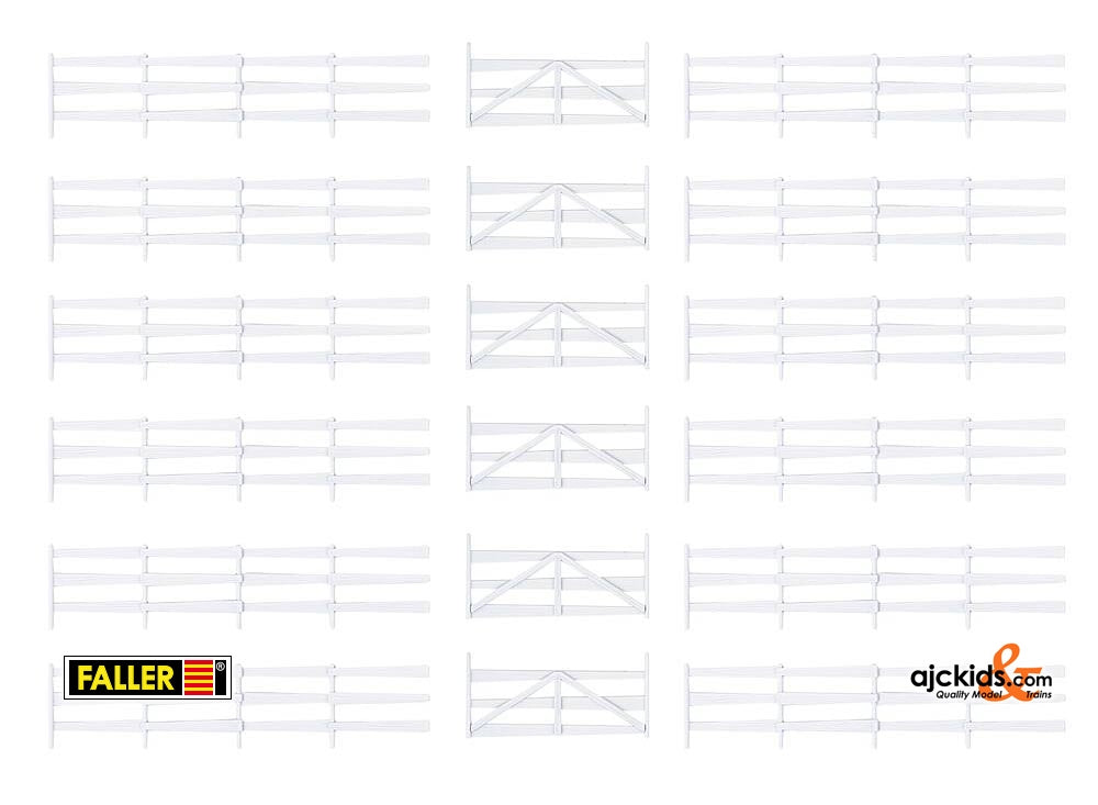 Faller 180416 - Paddock fence, white