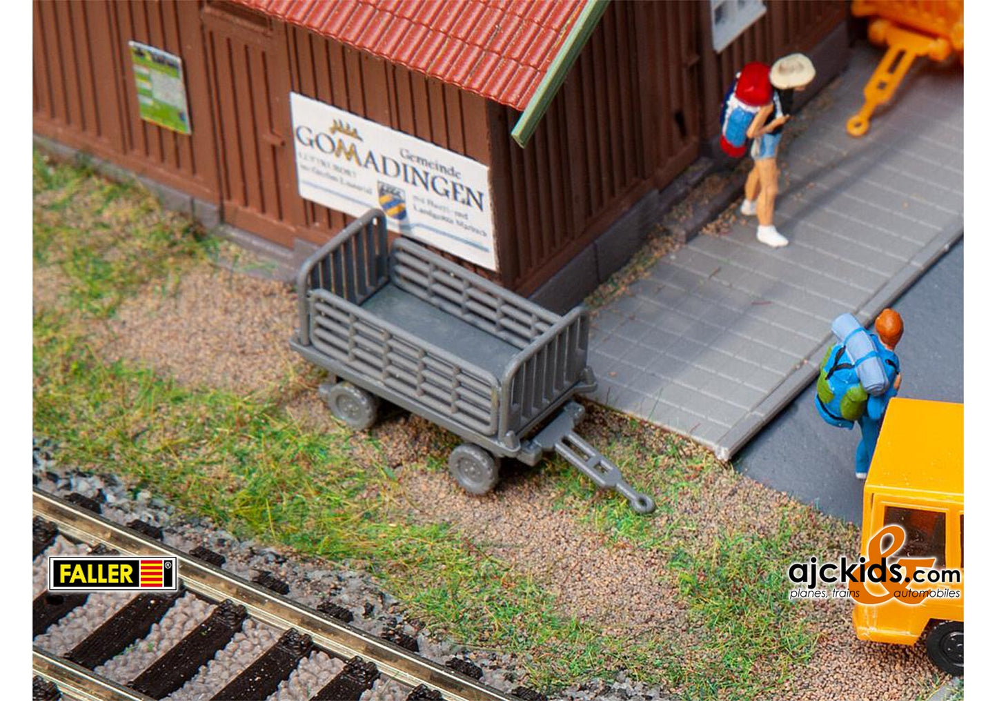 Faller 180990 - 2 Baggage trolleys, grey