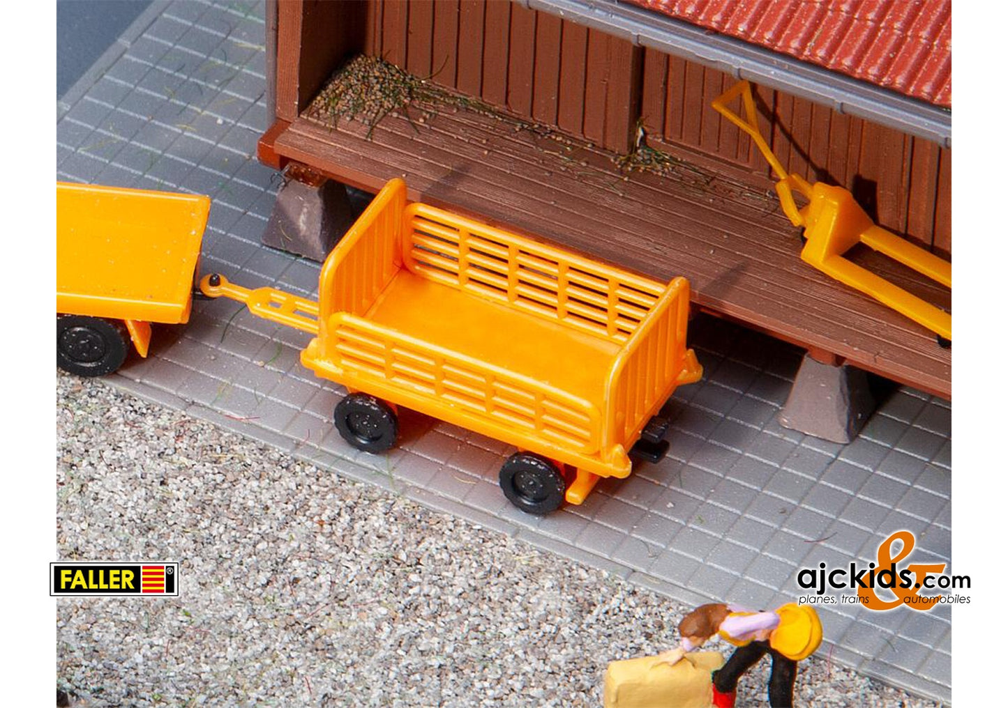 Faller 180991 - 2 Baggage trolleys, orange