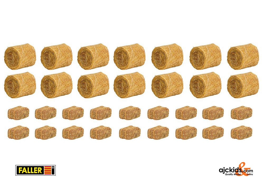 Faller 181286 - 14 round and 18 square-cut bales of hay at www.ajckids.com