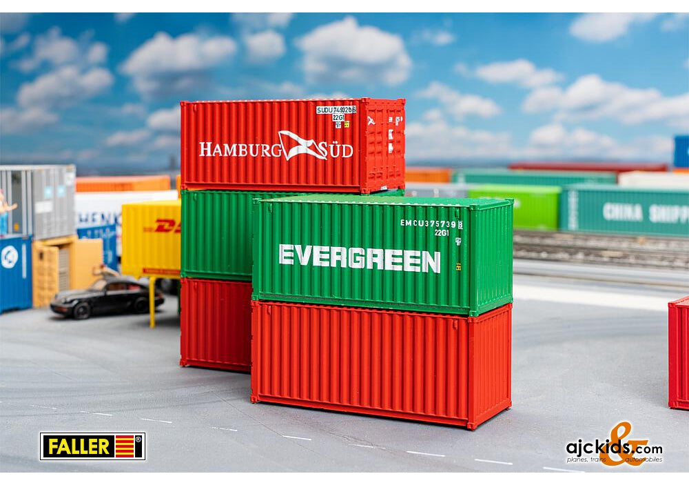 Faller 182051 - 20' Container, set of 5 at Ajckids.com