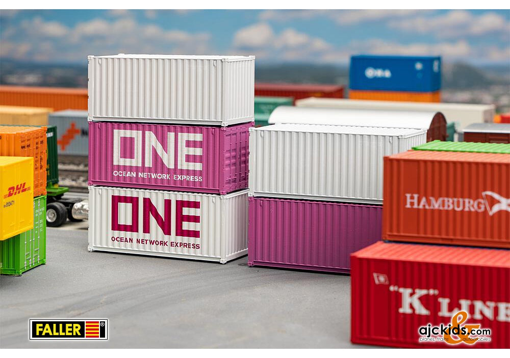 Faller 182052 - 20' Container ONE, set of 5 at Ajckids.com