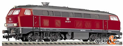 Fleischmann 4938 Diesel Locomotive of the DB, class 218.2. Track cleaning locomotive