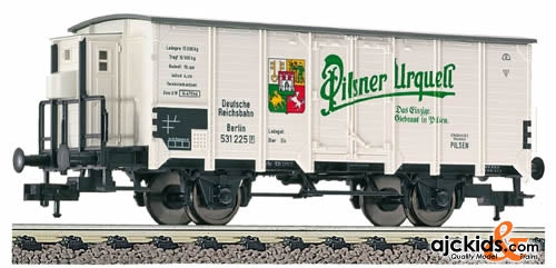 Fleischmann 534802 "Refrigerated wagon, with brakemans cab, ""Pilsner Urquell"" of the DRG."