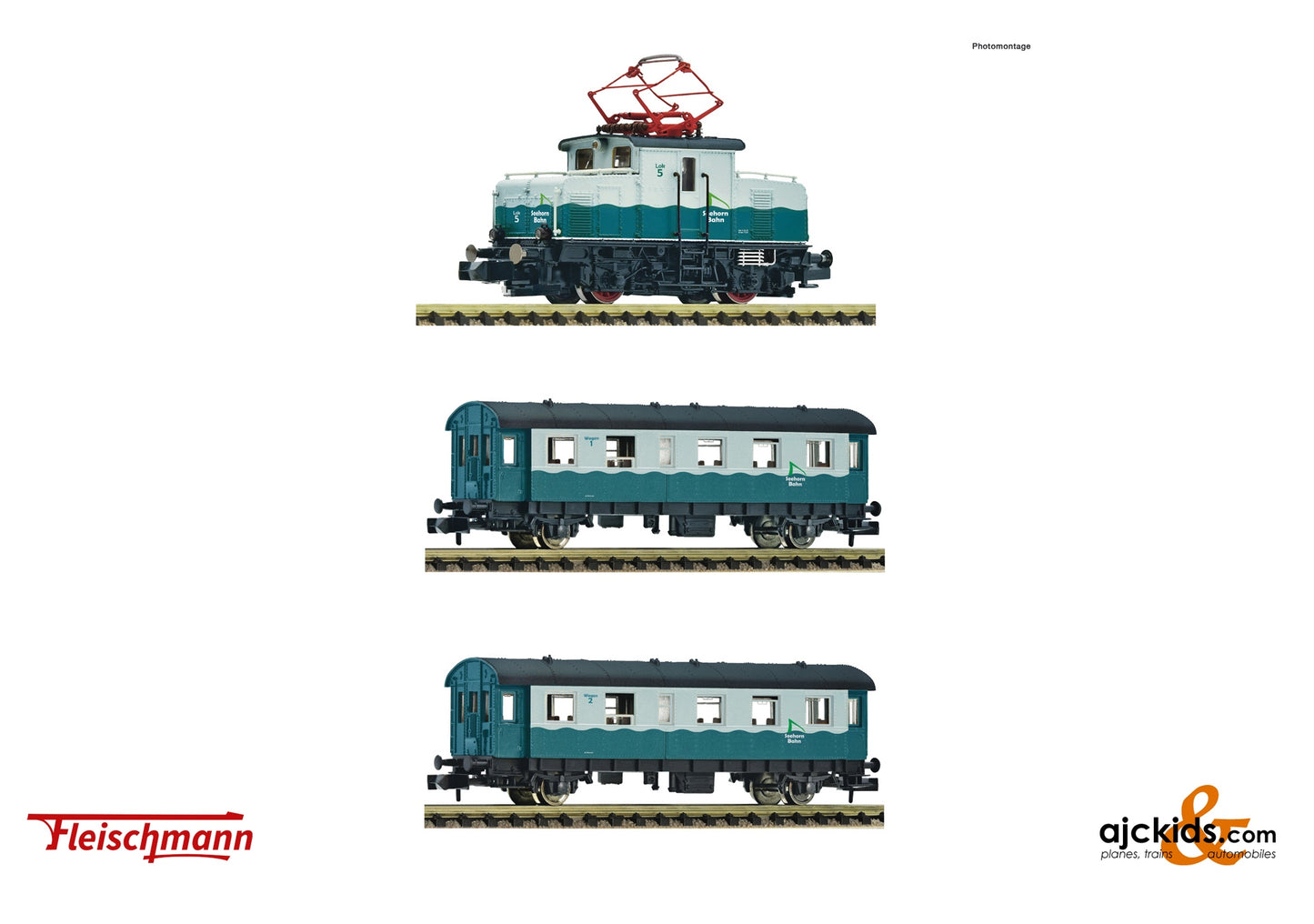 Fleischmann 5570001 - 3-piece set: Rack-and-pin ion railway, EAN: 4005575261753