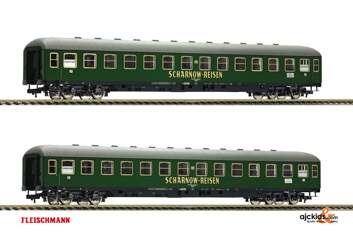 Fleischmann 560202 2-piece set: 2nd class couchette coach type Bc4um SCHARNOW-REISEN