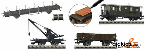 Fleischmann 580905 "Wagon Set (in 4 parts): ""Bauzug Bayern"", DRG Group Administration for Bavaria."