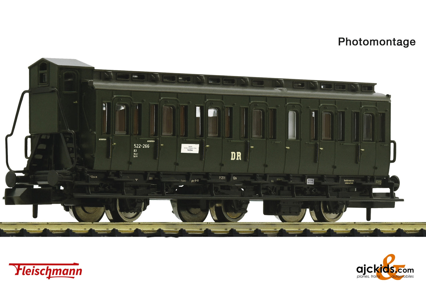 Fleischmann 6260007 - Compartment coach 2nd class, DR at Ajckids.com