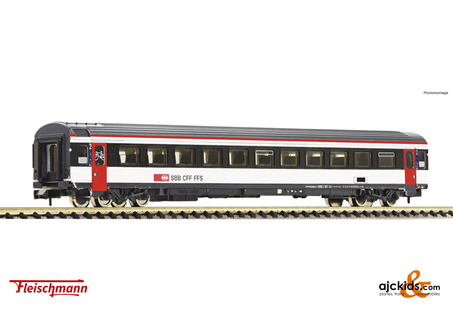 Fleischmann 6260016 - 2nd class passenger coach, SBB at Ajckids.com