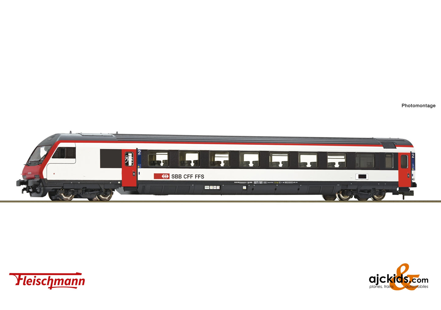 Fleischmann 6260018 - 2nd class control cab coach for EW-IV push-pull trains, SBB at Ajckids.com