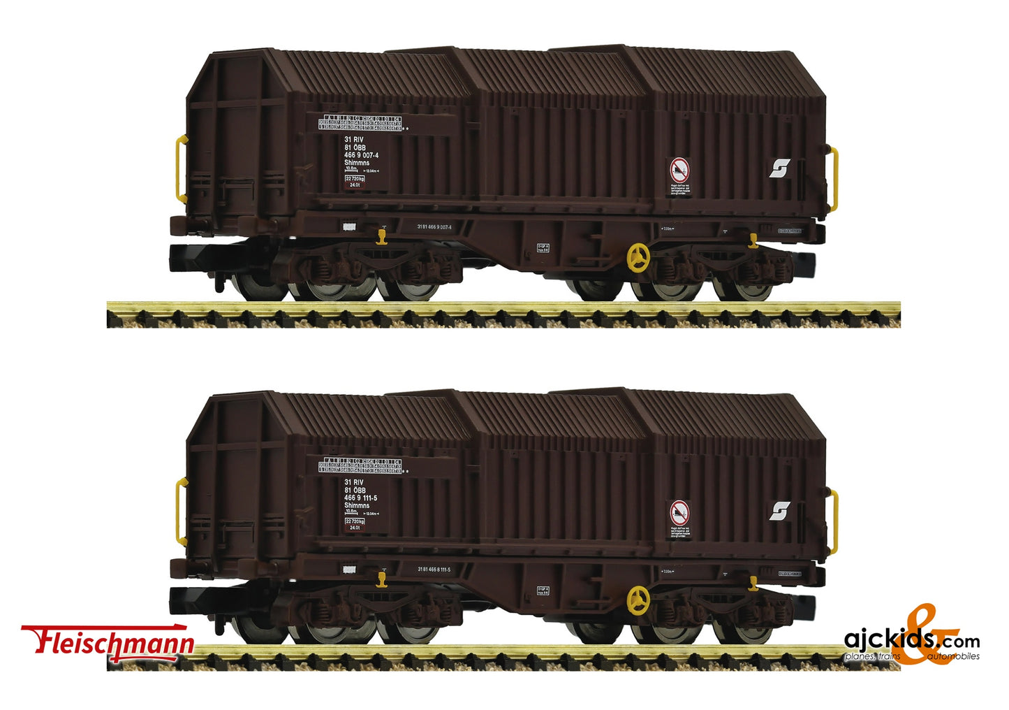 Fleischmann 6660035 - 2-piece set: Telescopic c overed wagon, ÖBB, EAN: 4005575260640