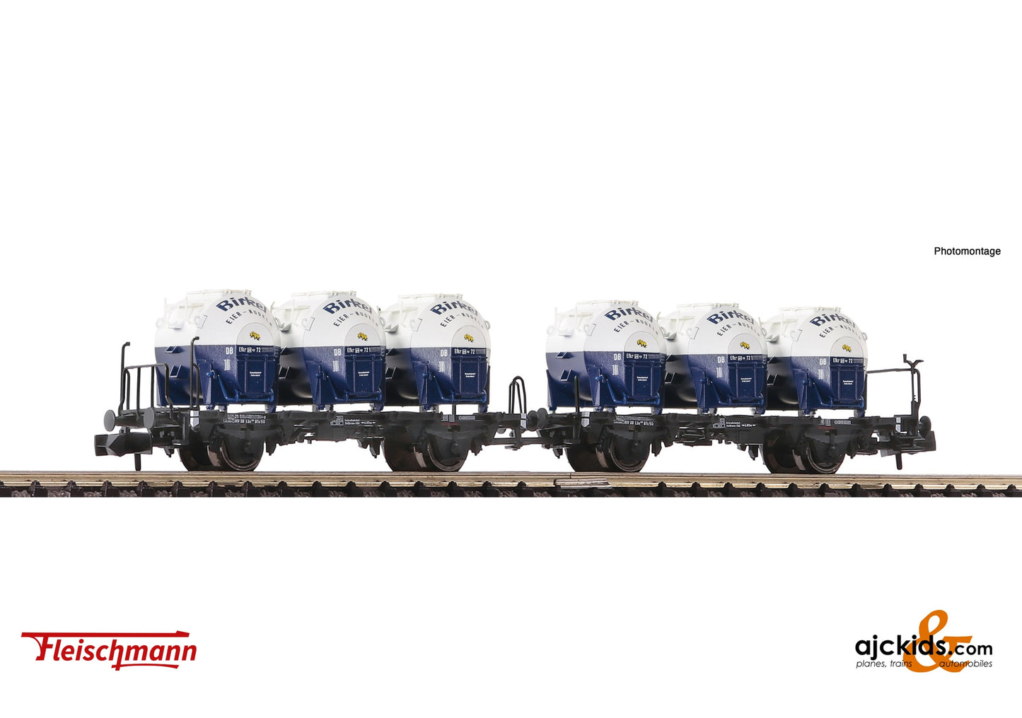 Fleischmann 6660046 - Container carrier wagon double unit, DB, EAN: 4005575261494