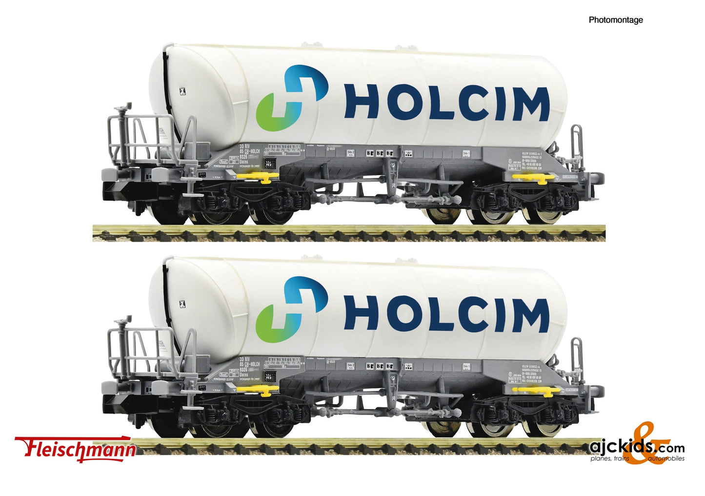 Fleischmann 6660047 - 2-piece set: Silo wagon, Holcim, EAN: 4005575261500