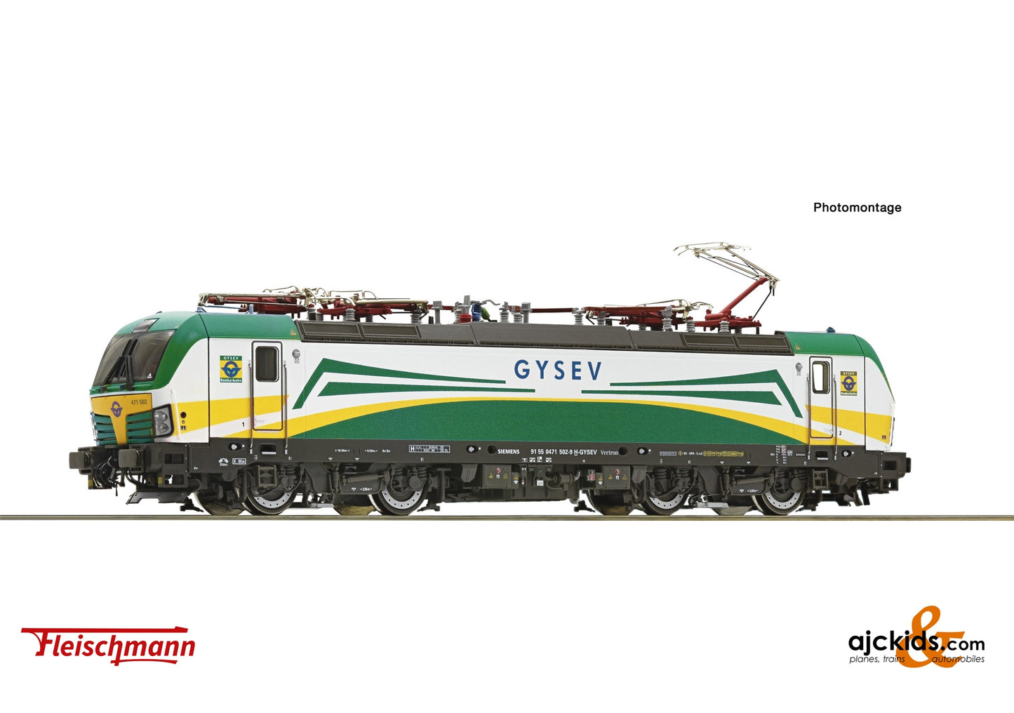 Fleischmann 739378 - Electric locomotive 471 502-9, GYSEV at Ajckids.com