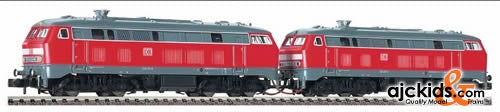 Fleischmann 77236 Diesel locos in double heading of the DB AG, class 218, in traffic red livery