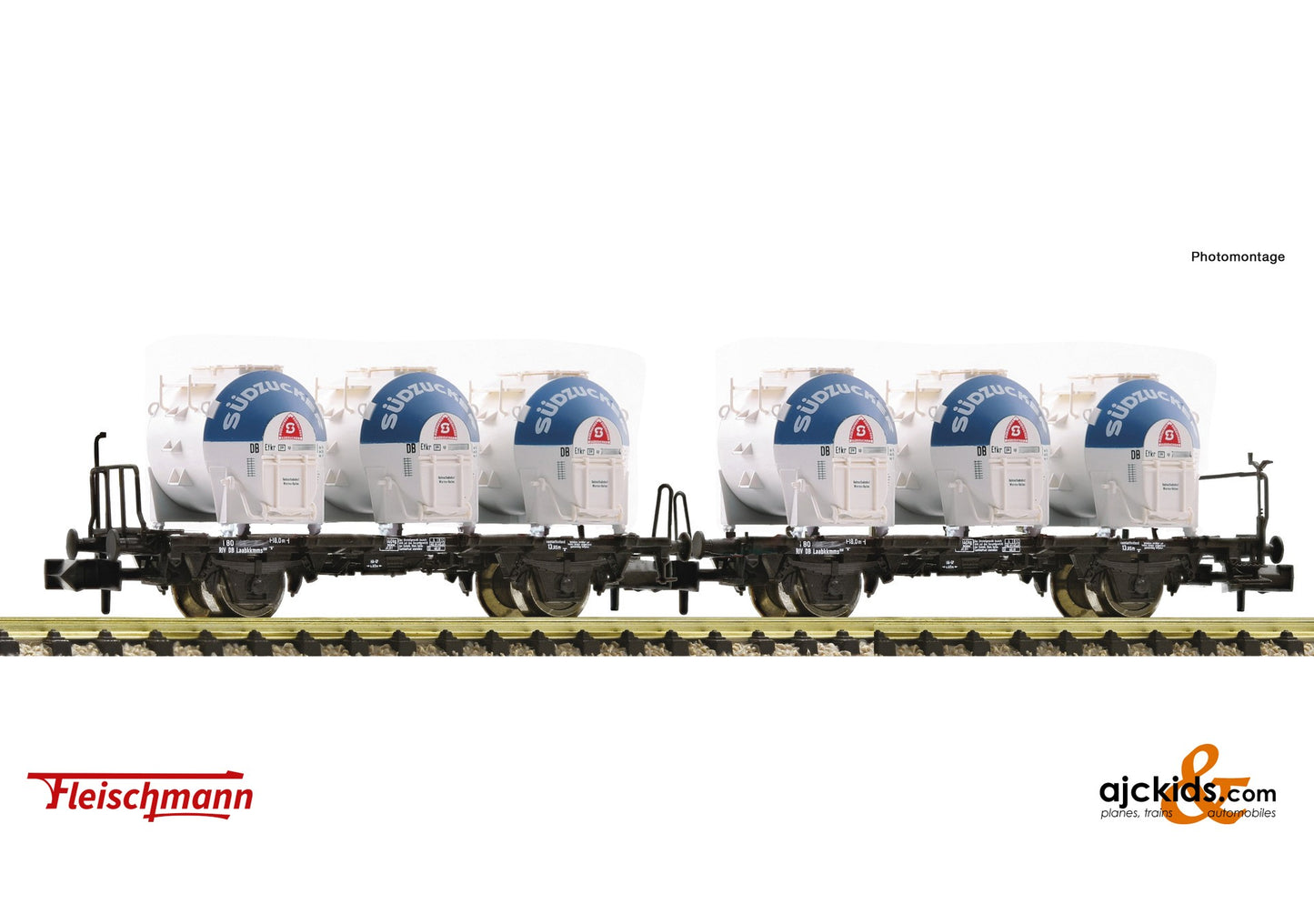 Fleischmann 823307 -Double container carrier wagon unit, DB