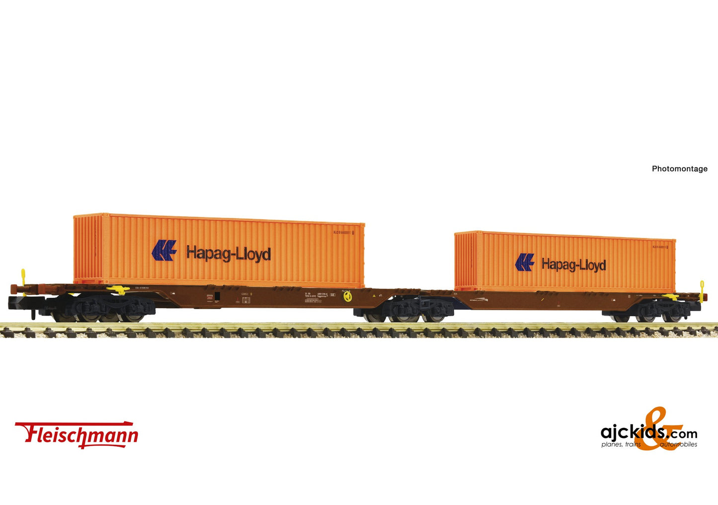 Fleischmann 825340 -Double container carrier wagon, GYSEV CARGO