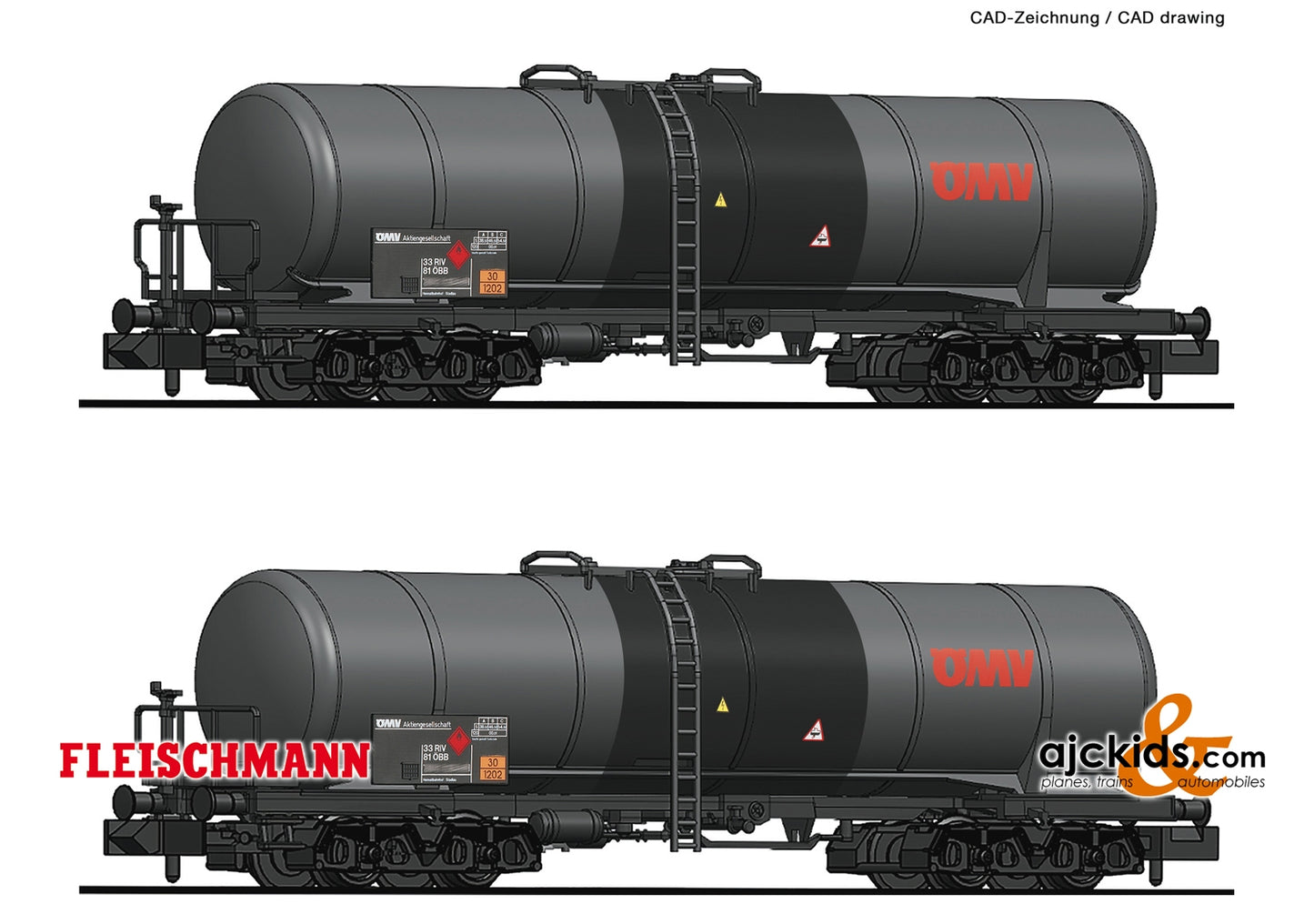 Fleischmann 825812 - 2 piece set tank wagons ÖMV